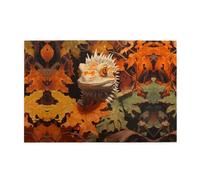 Wooden puzzle with 1000 pieces WZYWHJ Lizard in the leaves Printing challenging for home leisure and entertainment suitable for adults and children