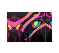 Wooden puzzle with 1000 pieces WZYWHJ Neon color Prints challenging for home leisure and entertainment suitable for adults and children