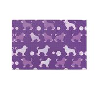 Wooden puzzle with 1000 pieces WZYWHJ purple Poodle Polka Dot Prints challenging for home leisure and entertainment suitable for adults and children