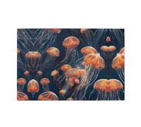 Wooden puzzle with 1000 pieces WZYWHJ Quantum Jellyfish Swarm Pattern challenging for home leisure and entertainment suitable for adults and children