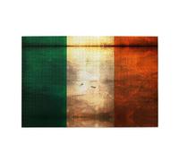 Wooden puzzle with 1000 pieces WZYWHJ Retro Irish flag Pattern challenging for home leisure and entertainment suitable for adults and children