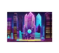 Wooden puzzle with 1000 pieces WZYWHJ Sci-Fi City Pattern challenging for home leisure and entertainment suitable for adults and children
