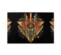 Wooden puzzle with 1000 pieces WZYWHJ Symmetrical Art Deco Font Pattern challenging for home leisure and entertainment suitable for adults and children