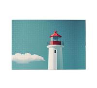 Wooden puzzle with 1000 pieces WZYWHJ Towering lighthouse Pattern challenging for home leisure and entertainment suitable for adults and children