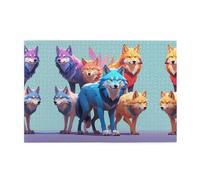 Wooden puzzle with 1000 pieces WZYWHJ Unity Wolf Pack Pattern challenging for home leisure and entertainment suitable for adults and children