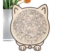 Wooden Puzzle with Cat Shape, 135 Pieces Cat Puzzle for Decoration, STEM Learning Toy for Adults Children Women Kitten Lovers Home Halloween Christmas