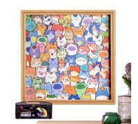 Wooden Puzzles - 30cm Animal Jigsaw Learning Toy, Sturdy Wood Frame riddlee, Drawing Markers Early Education Game Hands Cognitive Skill | Development for Kids Boys Girls Home Travel Preschool