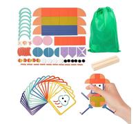 Wooden Puzzles - 6in Puzzles | Wooden Rings - STEM Brain Teaser Rings Creative Sticks And Ring | Puzzle Set For Kids Enhancing Logic Skills Problem Solving Learning Fun At Home School