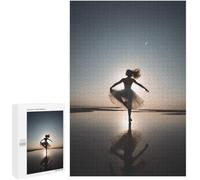 Wooden Puzzles Ballet Pose, Reaching for The Stars 1000 Pieces Adult Educational Jigsaw Puzzles Puzzle Props Home Decor Color Puzzles Fun Games