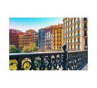 Wooden Puzzles Bilbao Downtown Nervion River Balustrade facades Biscay Basque Country Jigsaw Puzzles for Adults 500 Pieces Impossible Puzzle Challenging Puzzle