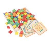 Wooden Puzzles Blocks Brain Teasers Toy Improve Coordination Wood Blocks Jigsaw Puzzle Toy for Kids, Multiple Forms Cognition Development for Toddlers