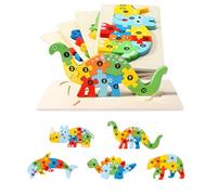 Wooden Puzzles for 1 2 3 Year Old, 5 Pcs Jigsaw Puzzles for Kids Montessori Toys for 1 2 3 Year Old Boys Girls Toddlers Eduactional Toys for 1 2 3 Year Old Birthday Gifts for 1 2 3 Year Old Toddlers