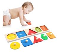 Wooden Puzzles For 1 Year Old, Shape Peg Shape Puzzle Baby WoodenJigsaw Toddler Puzzles Preschool Toys Puzzle Geometric Shapepuzzles 1-3 Years