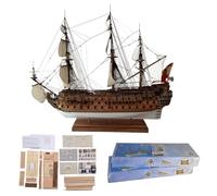 Wooden Puzzles for Adults,1/50 Scale First Rate Sailing Ship,DIY 3D Ship Model with Finished Sails,108-Ca-n-non Galleon Display Model,Historical Navy Warship Craft Kit for Hobbyists