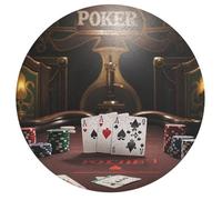 Wooden Puzzles for Adults, 195Pcs Poker Tournament Wooden Jigsaw Puzzles, Unique Shaped Puzzle Games Challenge Holiday Puzzle Home Decor