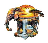 Wooden Puzzles for Adults, 210pcs African Elephant Wood jigsaw puzzles