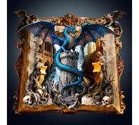 Wooden Puzzles for Adults, 255Pcs Tower Dragon Story Wood Puzzle Adult, Unique Animal Shape Jigsaw Puzzles with Wood Box, Christmas Birthday Gifts for Family Friend (32 * 29.6cm)