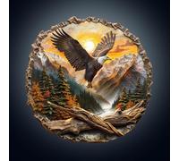 Wooden Puzzles for Adults, 270Pcs King of the Sky Wood Puzzle Adult, Unique Animal Shape Jigsaw Puzzles with Wood Box, Christmas Birthday Gifts for Family Friend (34 * 34cm)