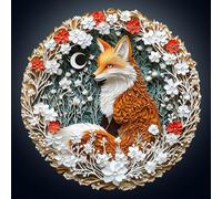 Wooden Puzzles for Adults, 270pcs Wood Forest Dreamers-Fox Puzzle, Unique Animal Shape Puzzles with Wood Box, 34 * 33.6cm Wooden Puzzle for Family Game and Birthday Gifts for Friend
