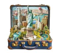 Wooden Puzzles for Adults, 280pcs Statue of Liberty Tour Wood Puzzle, Unique Animal Shape Puzzles with Wood Box, 33.5 * 32.7cm Wooden Puzzle for Family Game and Birthday Gifts for Friend