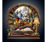 Wooden Puzzles for Adults, 280Pcs Train within The Book Wood Puzzle Adult, Unique Animal Shape Jigsaw Puzzles with Wood Box, Christmas Birthday Gifts for Family Friend (34 * 32.1cm)