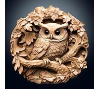 Wooden Puzzles for Adults, 290pcs Visual 3D Owl Wood Puzzle, Unique Animal Shape Puzzles with Wood Box, 34 x 34cm Wooden Puzzle for Family Game and Birthday Gifts for Friend