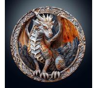 Wooden Puzzles for Adults, 300pcs Visual 3D Cave Dragon Wooden Jigsaw Puzzles for Adults, Unique Animal Shape Puzzle with Wood Box, 34x34cm Wood Puzzle for Family Game and Birthday Gifts