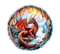 Wooden Puzzles for Adults, 3D vision Crimson King Jigsaw Puzzles for Adults, Wooden Puzzle for Family Game and Birthday Gift Idea for Friends (34 * 34cm,295pcs)