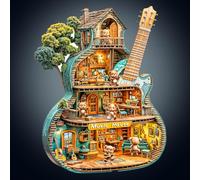 Wooden Puzzles for Adults, Fantasy Music House Puzzles with 3D Visual Effect, Adult Puzzles, Birthday Gifts for Women Men (L-13.4 * 10.6 in 200 pcs)