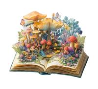 Wooden Puzzles for Adults - Forest Magic Book Wooden Jigsaw Puzzle for Adults, Mushroom Wood Puzzles Adult, Unique Animal Shape Ocean Puzzle, Wall Art Home Decor (L-13.2 * 10.9in- 295 Pieces)