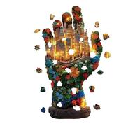 Wooden Puzzles for Adults - Palm Design Educational Brain Teaser, Irregular Shape Puzzle with Intricate Pieces, Challenge Game, Artistic Home Decor, Mind Stimulation Activity for Living Room