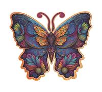 Wooden Puzzles for Adults, Sea Turtles, Cat, Dog, Rabbit, Lion Wooden Jigsaw Puzzles 200 Pieces, Irregular Animal Shaped Unique Puzzle, Creative Gift for Teenagers and Adults Size M (Butterfly)