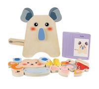 Wooden Puzzles for Kids, Wooden Animal Face Magnetic Puzzle, Learning Sensory Activities for Playroom Preschool Indoor Classroom Kindergarten Travel Holiday Students