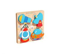 Wooden Puzzles for Toddler Peg Puzzle Toys, Wooden Jigsaw Puzzle Zoo Animal Patterns Puzzles for Learning Alphabet Number Shape Animal Dinosaur Vehicle