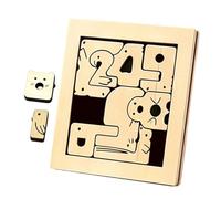 Wooden Puzzles Set Kit, Animal Number Learning System Pack For Kids Education, Logical Jigsaw Puzzle Design Kit For Preschool, Durable Wood Build Material, Home, Preschool Classroom Homesc
