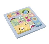 Wooden Puzzles - Spring Garden Wooden Puzzle Tray - Different Shapes, Blocks for 1 year old Toddler, Wooden Toys - Early Development & Activity Toys, Montessori Toddler Toys by Orange Tree Toys