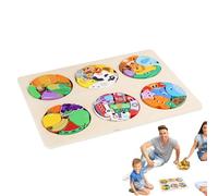 Wooden Puzzles -Sturdy Construction, Vibrant Shapes, Cognitive Skill Builder, Problem-Solving Board | Fun Hands-On Educational Toy For Children Classroom Playtime Brain Development Practice