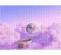 Wooden Puzzles Surreal Dream Cloud Moon Art 3D Rendering Jigsaw Puzzles for Adults Impossible Puzzle Challenging Puzzle Educational Toys Decompression Game_1000pcs