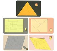 Wooden Puzzles, Triangle Wooden Brain Teaser, Challenge Tangram Brain Puzzle for Kids Family Adults Teens Classroom School Bedroom Office Table Living Room Playroom Party Birthday