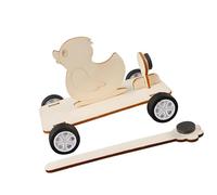 Wooden Quack Car Craft Set Physics Teaching Aid for Kid Science Exploration and Fine Motor Skills Development Wooden Quack Car Building Set Educational Toy Physics Learning Tool
