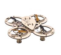 Wooden Quadcopter Model Kit DIY RC Quadcopter Model Wooden Assembly Kit with 4-Axis Stability Educational Building Toy for Kids and Adults, Remote Control Aircraft