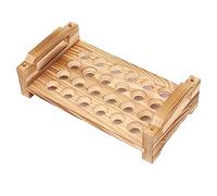 Wooden Quail Pigeon Egg Holder Countertop, 2-Tier Quail Pigeon Eggs Storage for Kitchen Storage Trays Stackable with 48 eggs, Egg Organizer Rustic Kitchen Decoration