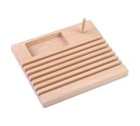 Wooden Quilting Ruler Holder, Thread Holder for Wooden Ruler - 18 x 15 cm Quilting Ruler Holder Wood Spools Rack for Sewing Ruler, Offices, Home, Laboratory, School