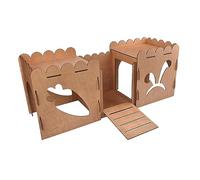 Wooden Rabbit Castle Hideout Guinea Pig Bunny Small Animal Hut Hamster House
