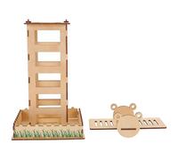 Wooden Rabbit Feeding Rack for Hay, Stable Cage Placement | Bin Style Feeder, Smooth Surface Wood, for Rabbit Hutch, PET Cage Use with Rabbits and Hamsters
