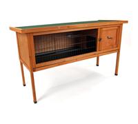 4ft Single Level Wooden Rabbit Hutch with Run - 122cm x 50cm x 70cm