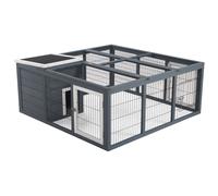 Wooden Rabbit Hutch Guinea Pig House with Run Outdoor Indoor Shelter