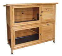 Wooden Rabbit or Guinea Pig 4ft Two Tier Hutch