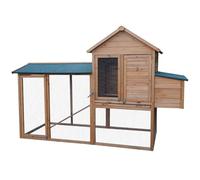 Wooden Rabbits Hutch, Large Bunny Cage with Removable Tray and Run, Outdoor Chicken Habitat for Small Animals Guinea Pig
