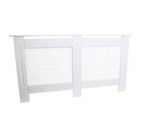 Wooden Radiator Cover Heating Cabinet Modern Grill Design White Painted Home Furniture MDF Shelf Living Room Bedroom Kitchen Hallway 1515mm
